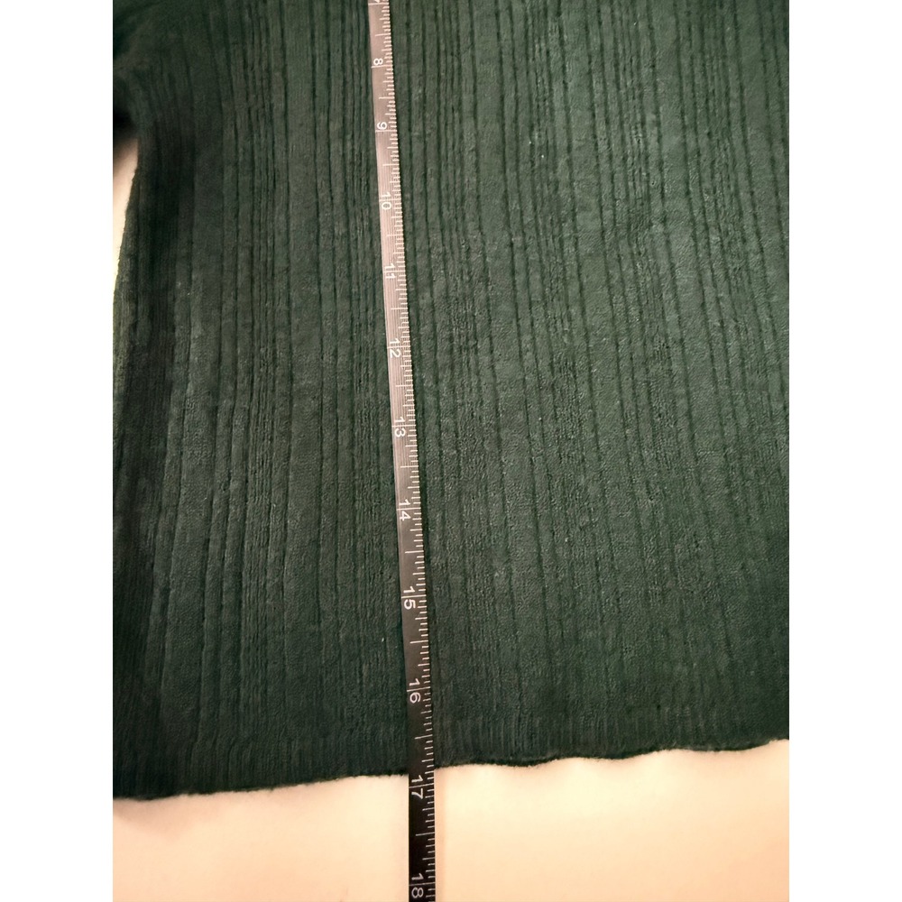 House of Harlow 1960 Womens Sweater Green Ribbed Knit Crop Medium - Picture 5 of 6